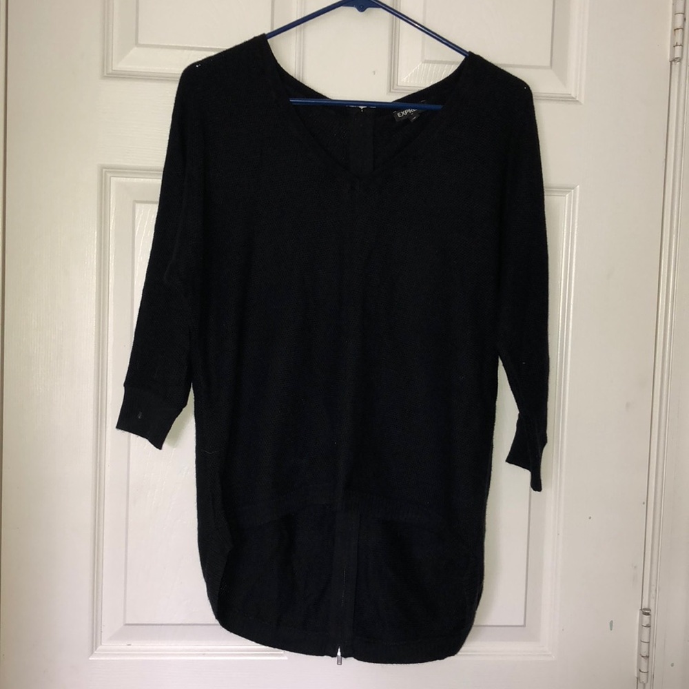 Express V-Neck 3/4 Sleeve Sweater